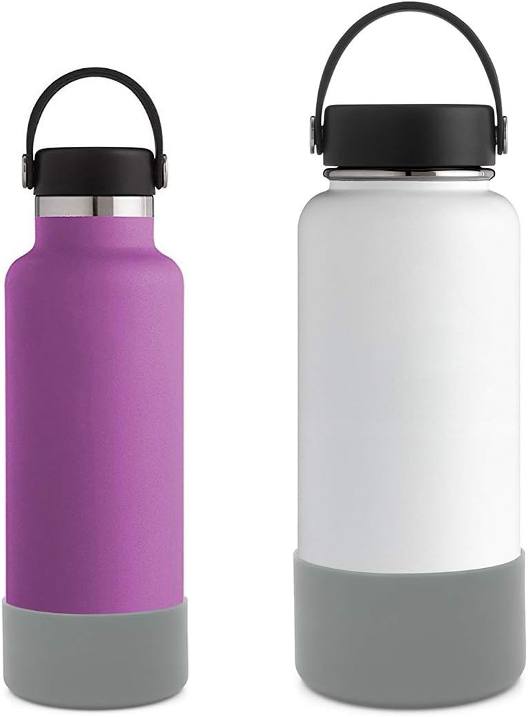 Silicone Boot Sleeve for Hydroflask Water Bottles - Anti-Slip Protective Cover for 12oz to 40oz Sizes