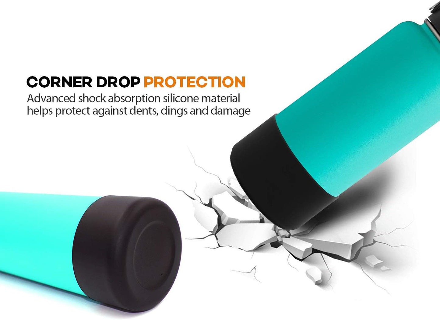 Silicone Boot Sleeve for Hydroflask Water Bottles - Anti-Slip Protective Cover for 12oz to 40oz Sizes