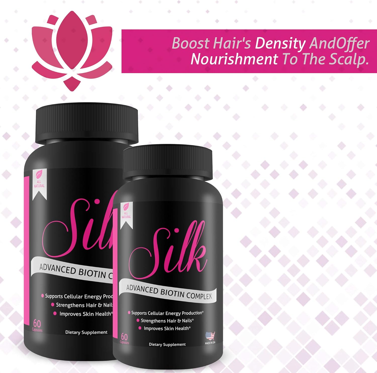 Silk Advanced Biotin Complex for Stronger Hair, Healthier Skin, and Ultimate Nail Strength