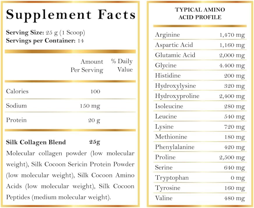 Silk Collagen Elixir by Cocó March - Boosts Hair, Nails, and Joint Health with New Amino Molecules - 20g Protein - Dissolves Instantly