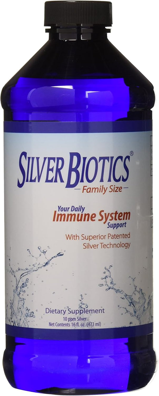 Silver Biotics Colloidal Nano SilverSol Ag₄O₄ 10 PPM Immune Support - 32 Fl Oz Duo Pack for Bio-Hacking & Natural Immune Building