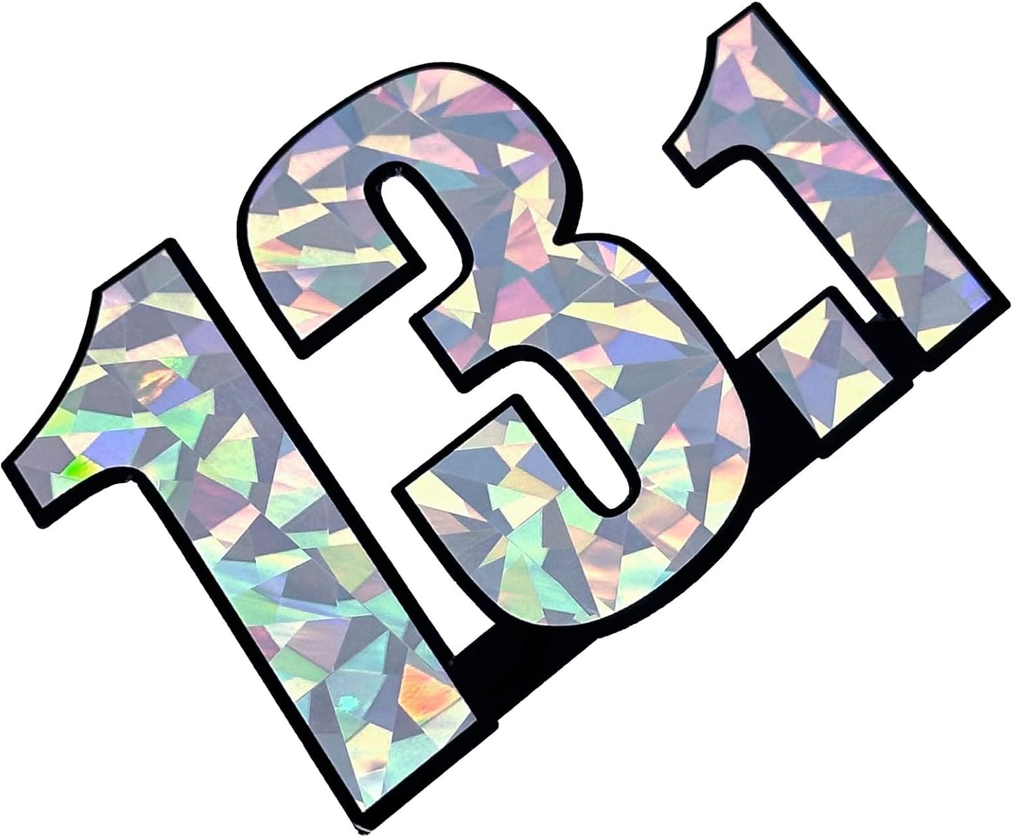 Silver Reflective Elektroplate 13.1 Half Marathon Decal Sticker - Universal Fit, Weatherproof, Automotive Grade, 2.25" x 3.25