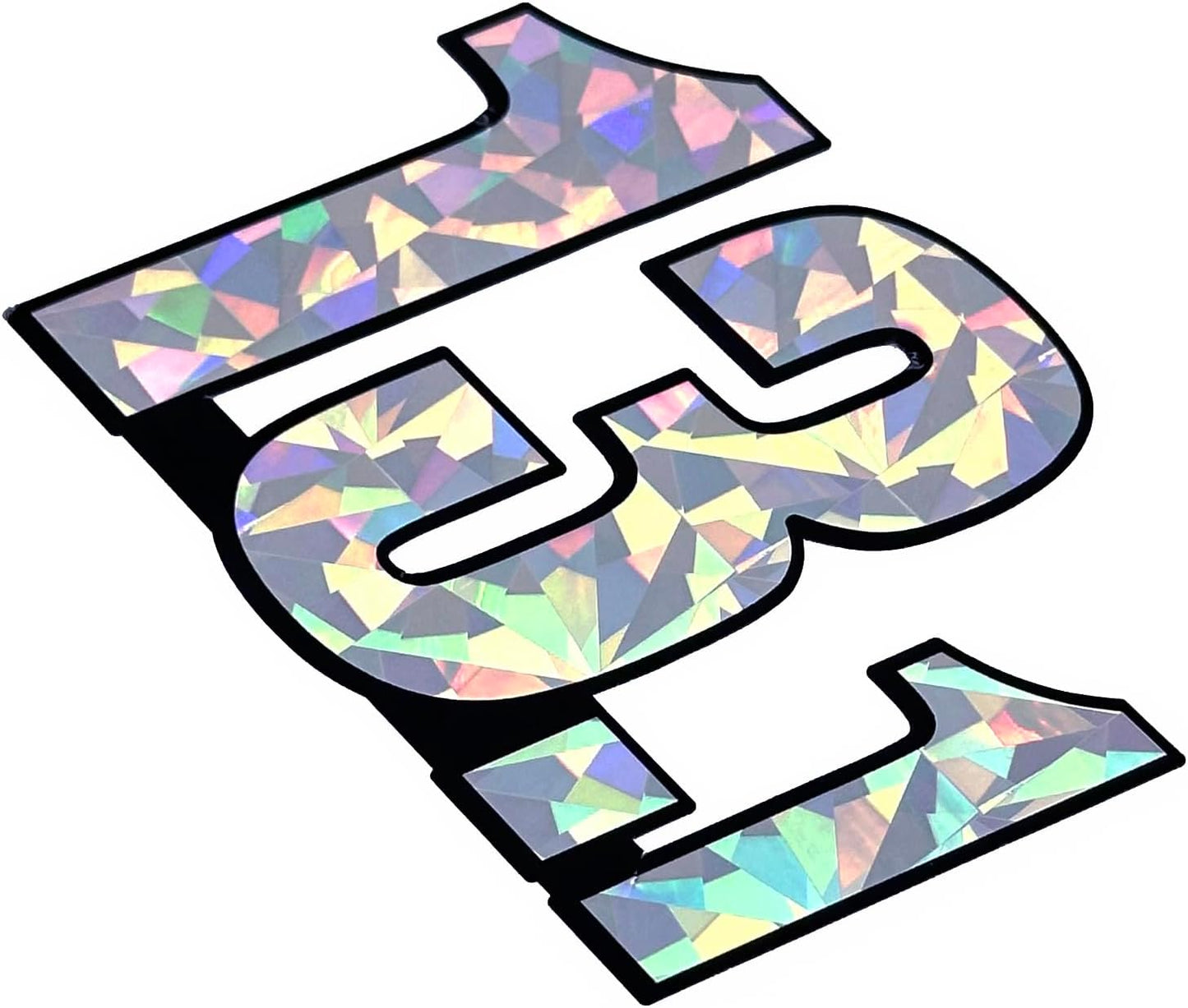 Silver Reflective Elektroplate 13.1 Half Marathon Decal Sticker - Universal Fit, Weatherproof, Automotive Grade, 2.25" x 3.25