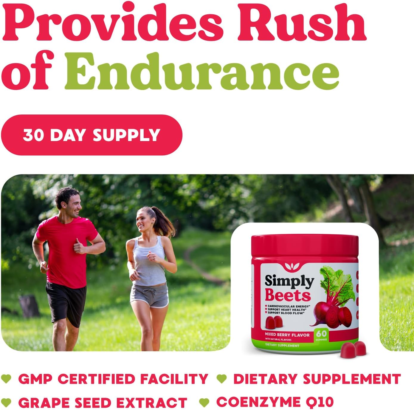 Simply Nature's Promise Fruit and Vegetable Supplements - 90 Veggie and 90 Fruit Capsules with Beets Gummy - 60 Count Combo - 30 Day Supply