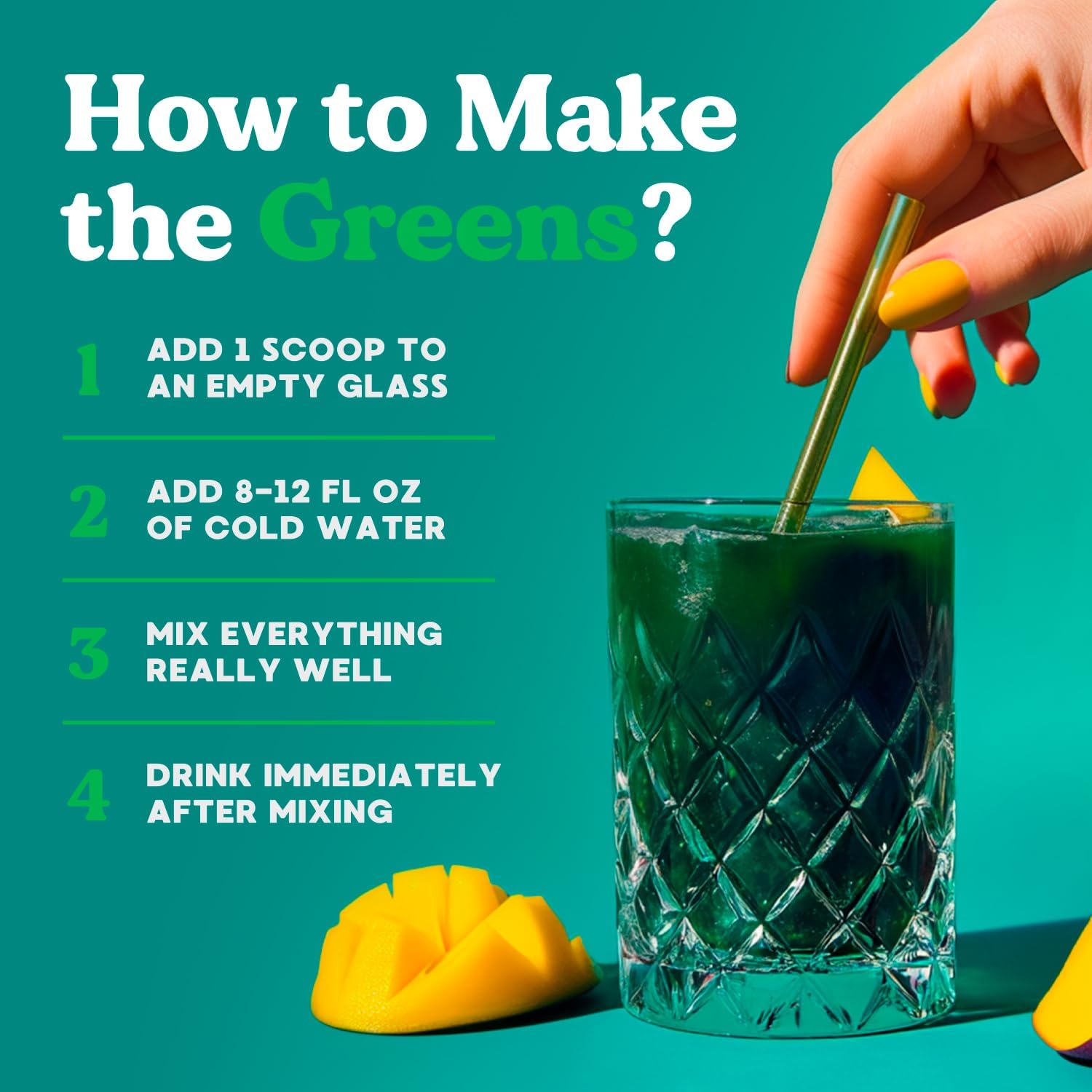 Simply Nature's Promise Women's Daily Greens & Superfood Powder with Collagen, Probiotics, and Mango Flavor for Digestive Health & Bloating Relief - 30 Day Supply