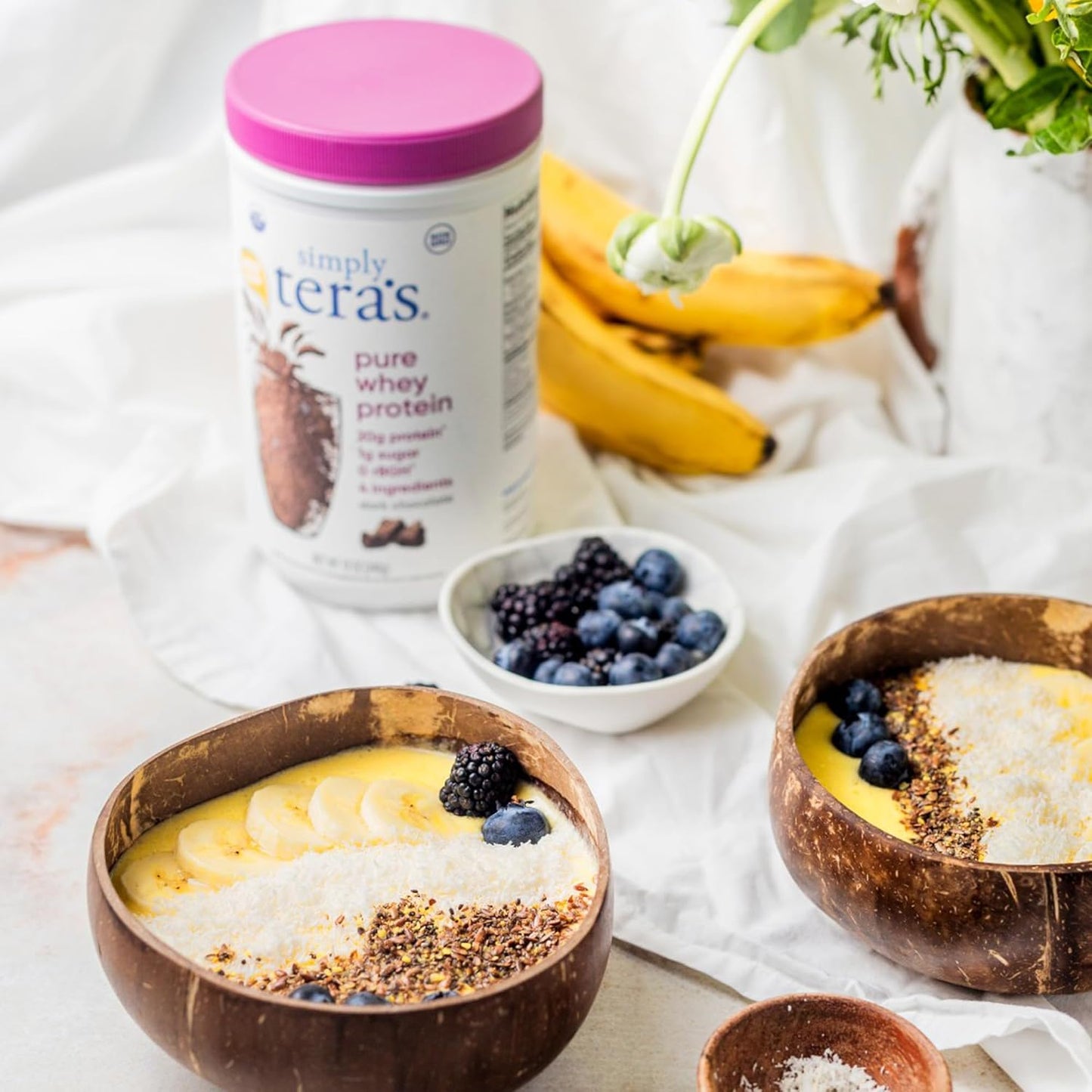 Simply Tera's Pure Whey Protein Powder - Dark Chocolate Flavor
