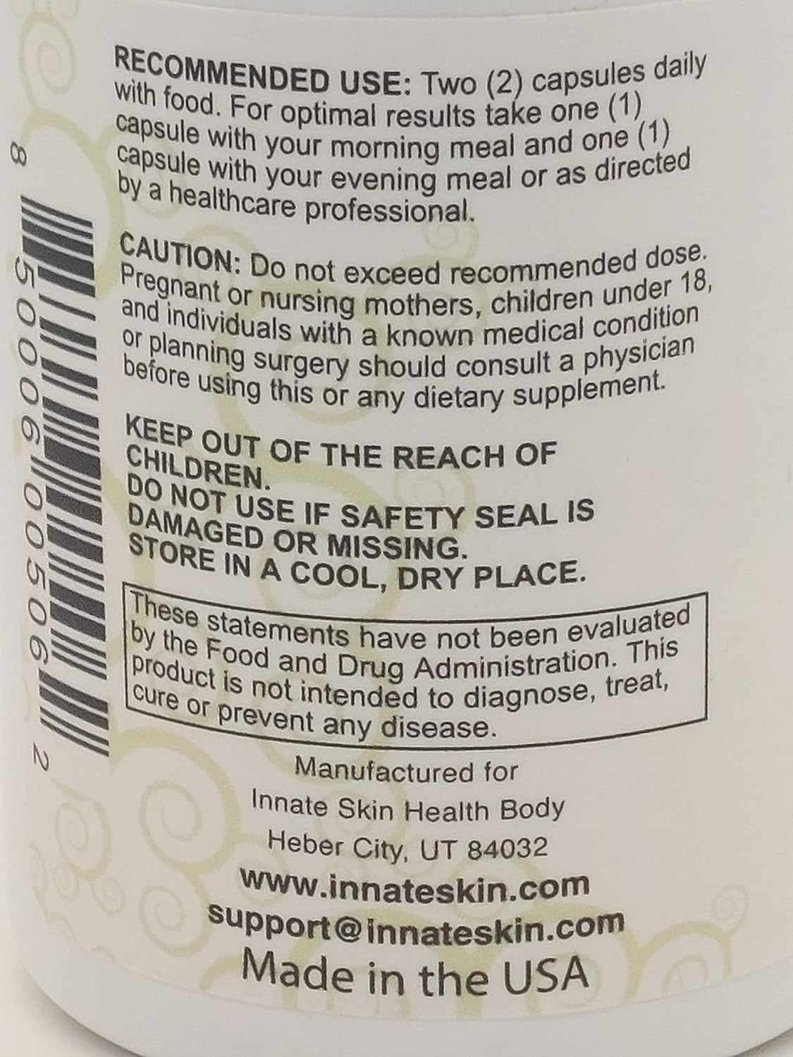 Skin Clear Acne Vitamins Capsules for Healthy Complexion - 60 Count