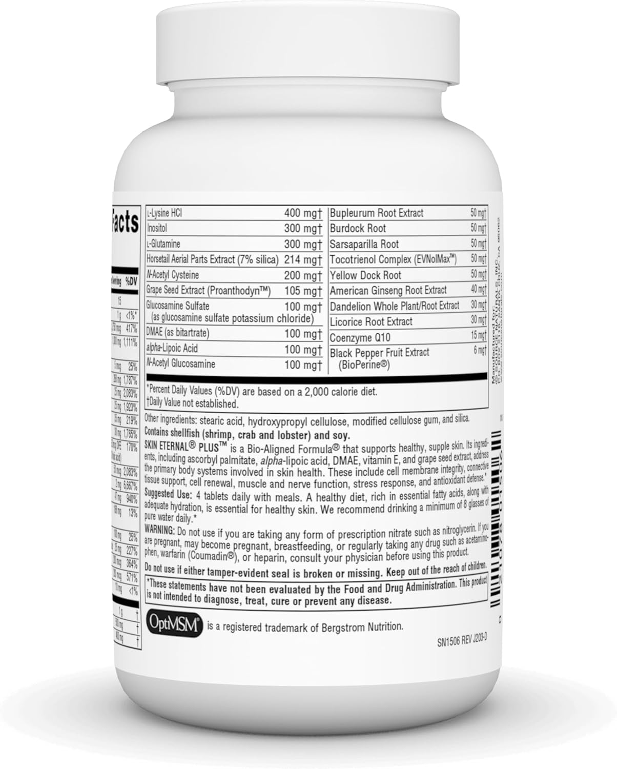 Skin Eternal Plus by Source Naturals - 60 Tablets with C Ester, DMAE, and Lipoic Acid for Skin Health and Anti-Aging