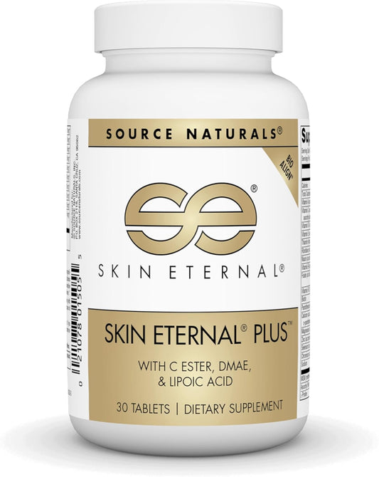 Skin Eternal Plus Supplement with C Ester, DMAE, & Lipoic Acid - 30 Tablets by Source Naturals