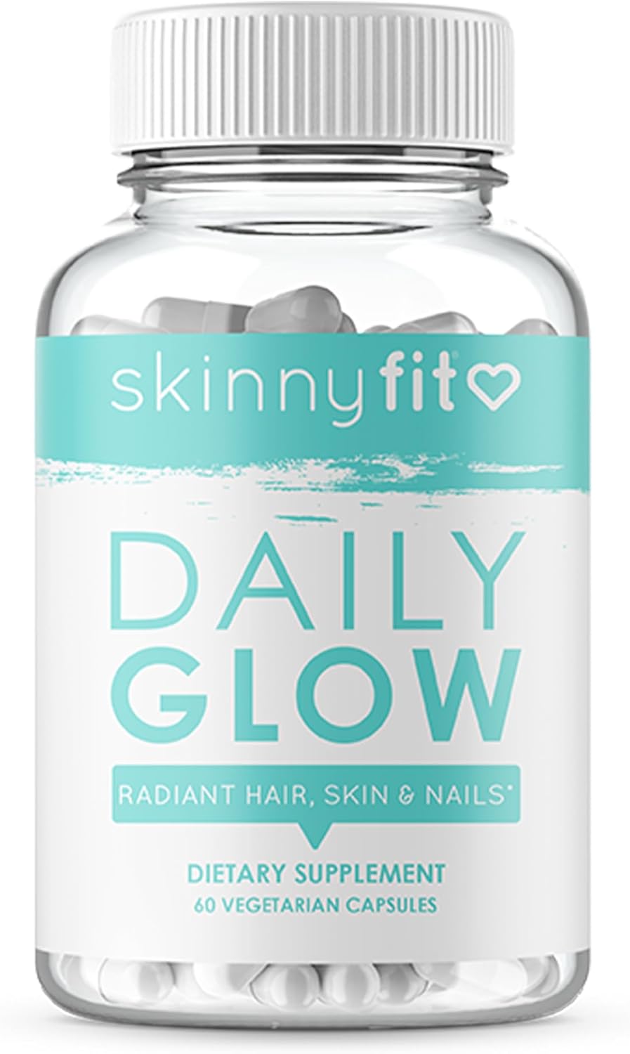 SkinnyFit Daily Glow Capsules: Youthful Skin, Brighter Complexion - Hair, Skin, and Nails Supplement
