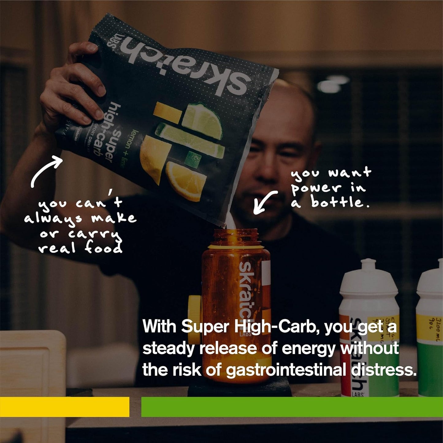 Skratch Labs Lemon Lime Endurance Energy Drink Powder - High-Carb Carbohydrate & Electrolyte Blend (840g) - Non-GMO, Gluten Free, Vegan, Kosher