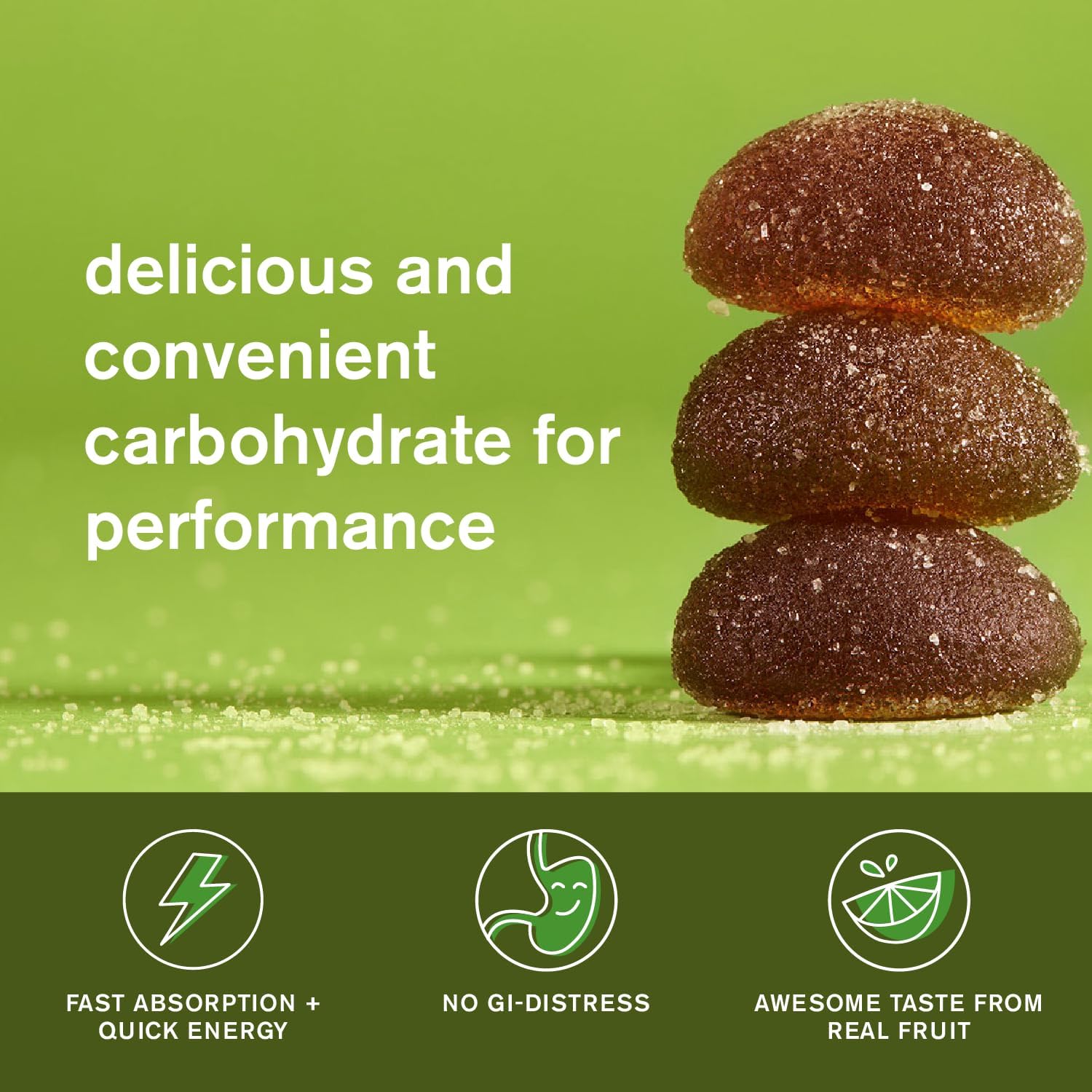 Skratch Labs Matcha Lemon Energy Chews: Gluten-Free Vegan Gummies for Running & Cycling