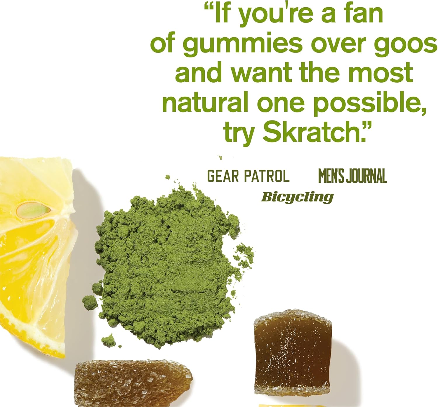 Skratch Labs Matcha Lemon Energy Chews: Gluten-Free Vegan Gummies for Running & Cycling