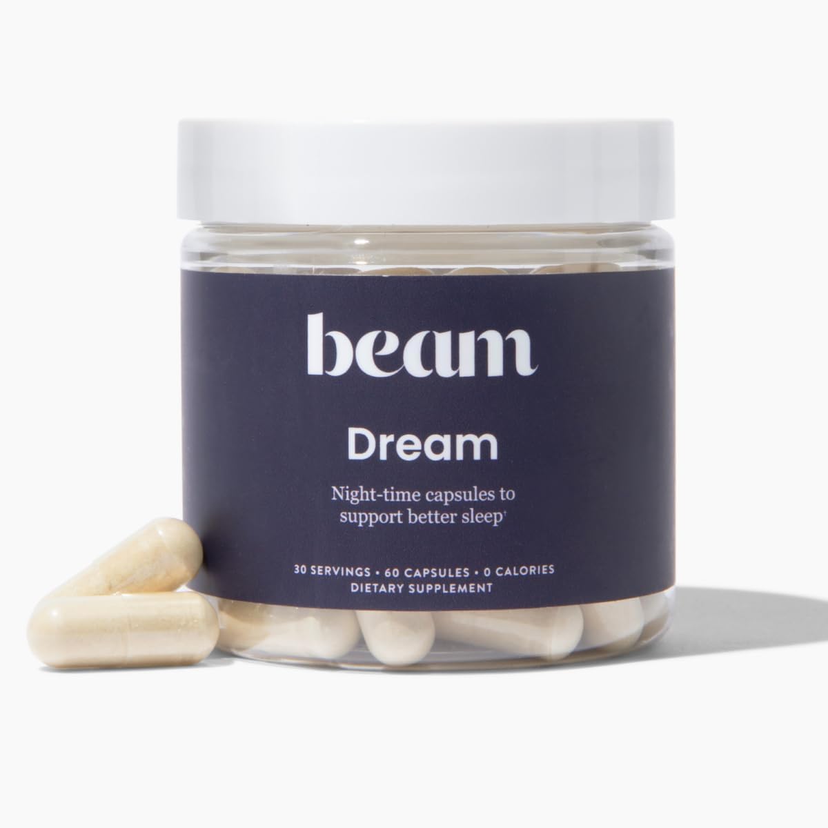 Sleep Capsules and Super Latte Bundle - 30 Servings Each, Beam Dream Sleep Aid and Coffee Alternative