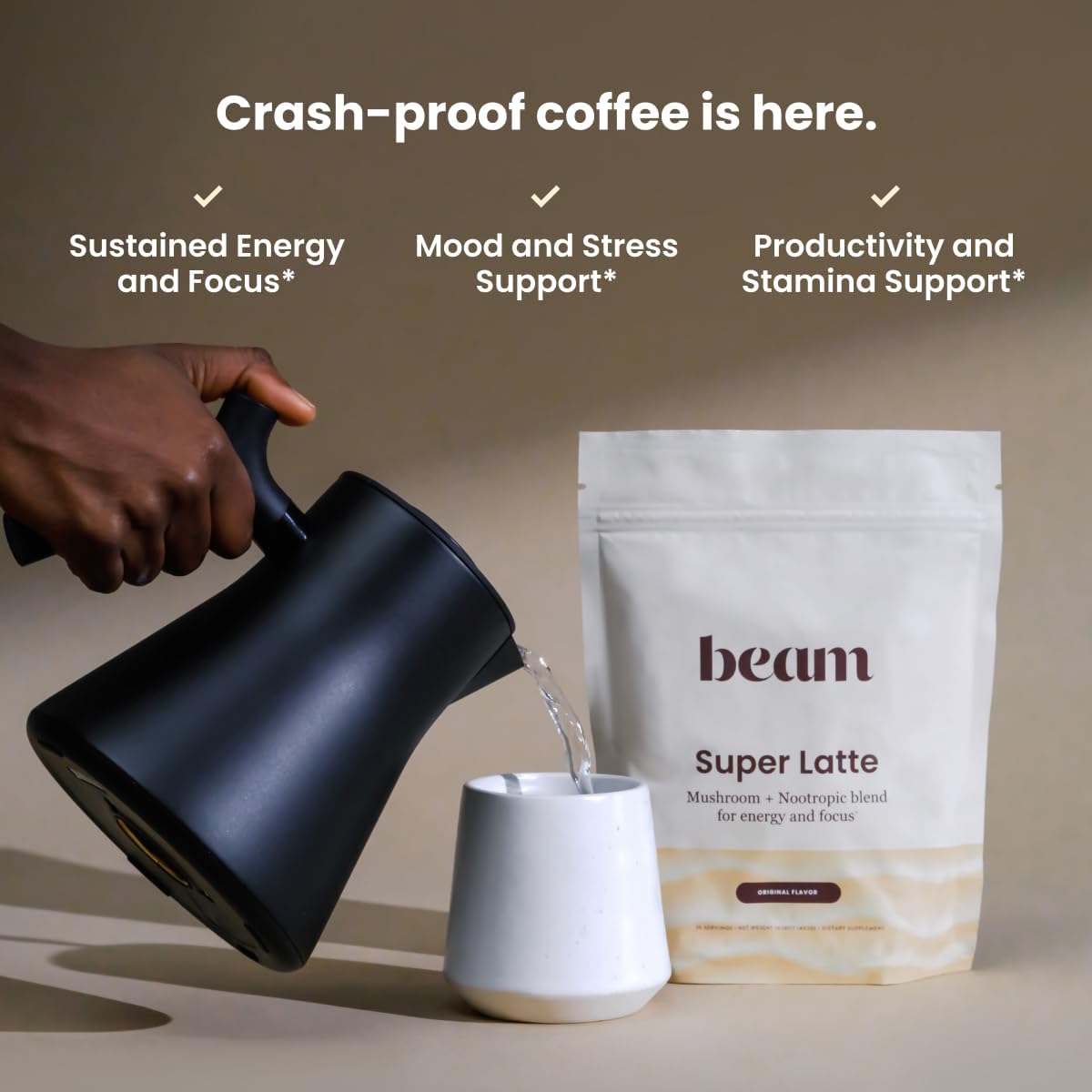 Sleep Capsules and Super Latte Bundle - 30 Servings Each, Beam Dream Sleep Aid and Coffee Alternative