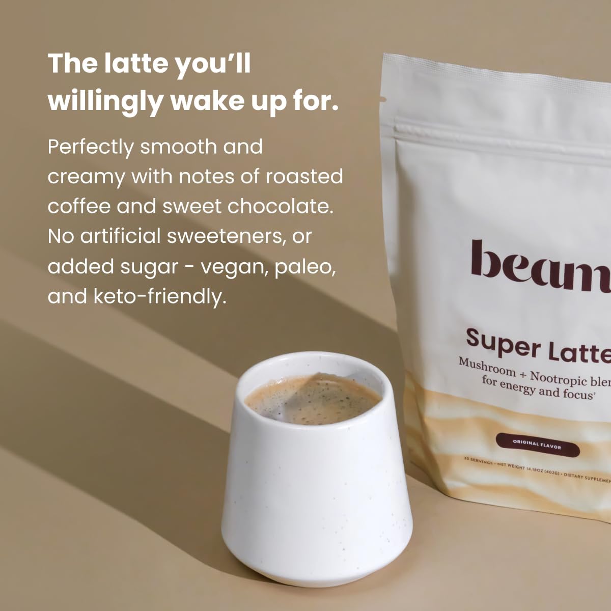 Sleep Capsules and Super Latte Bundle - 30 Servings Each, Beam Dream Sleep Aid and Coffee Alternative