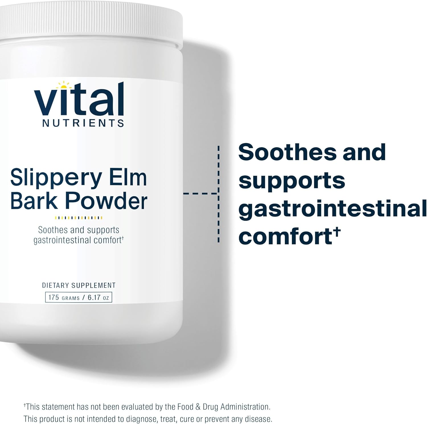 Slippery Elm Bark Powder for Leaky Gut Support - 2500mg | Vegan Gastrointestinal Aid for Regular Bowel Movements | Gluten, Dairy, Soy Free | Non-GMO