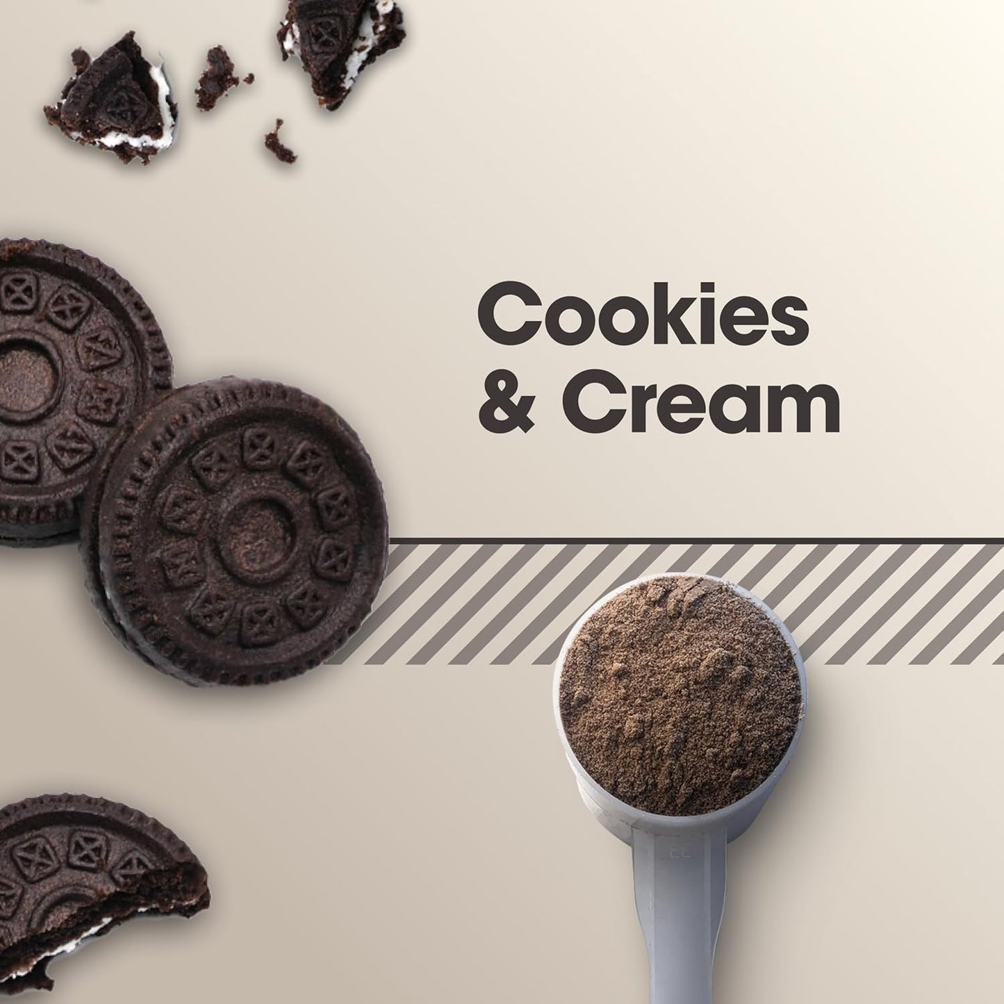 Slow Digesting Cookies and Cream Micellar Casein Protein Powder for Overnight Muscle Recovery, 1.81 Pound