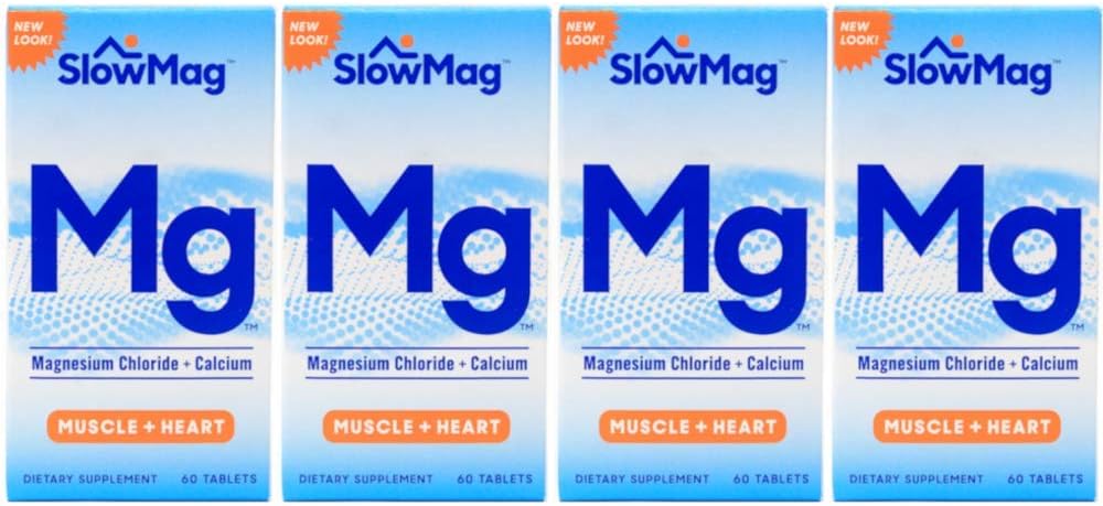 Slow-Mag Magnesium Chloride and Calcium Tablets - Value Pack of 240 Tablets