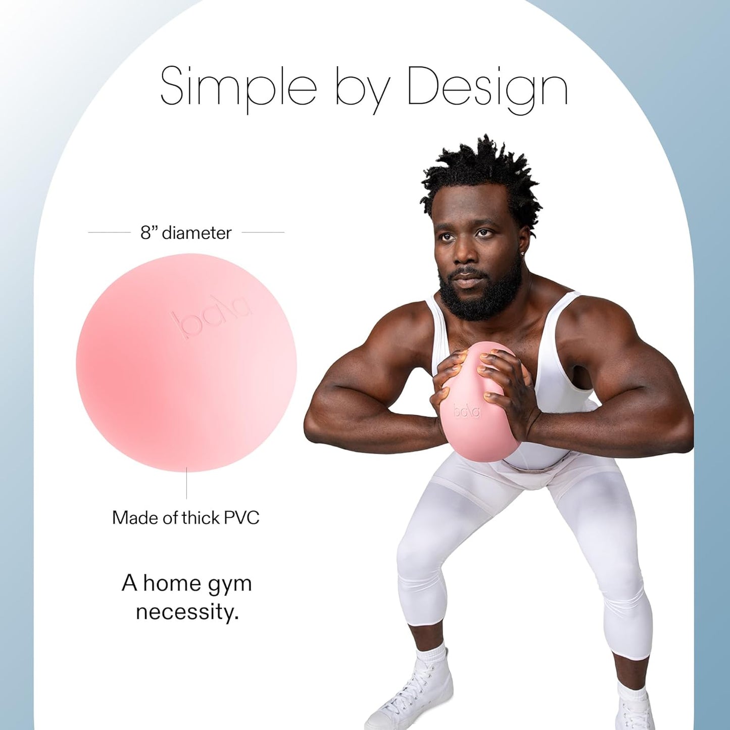 Small 8" Non-Weighted Exercise Ball for Barre, Pilates & Core Training - Yoga Ball for Strength & Stretching - Workout Accessory with Pump for Home Gym