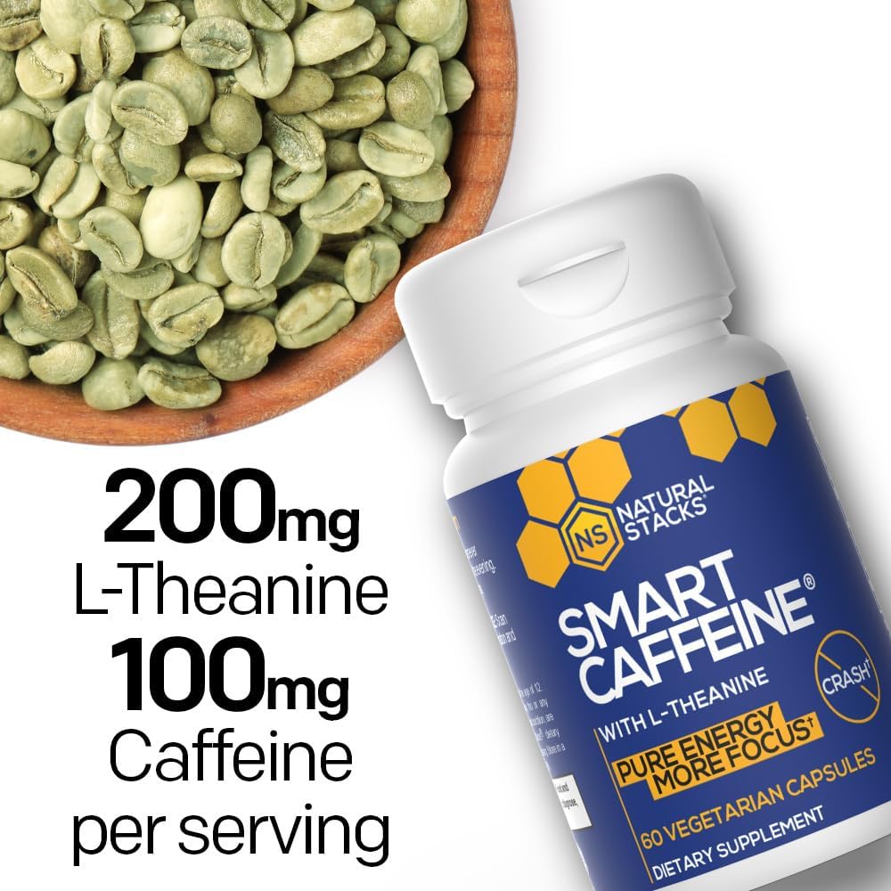 Smart Caffeine & Focus Bites Bundle - Natural Energy and Focus Supplements - Non-Jittery Formula - 90 Pieces