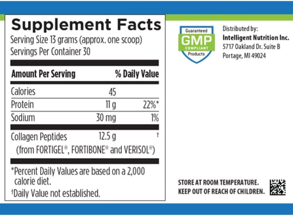 Smart Collagen Powder Peptides for Bones, Joints, Skin & Gut - Clinically Researched Synergistic Formula for Men and Women - 390g, 30 Servings