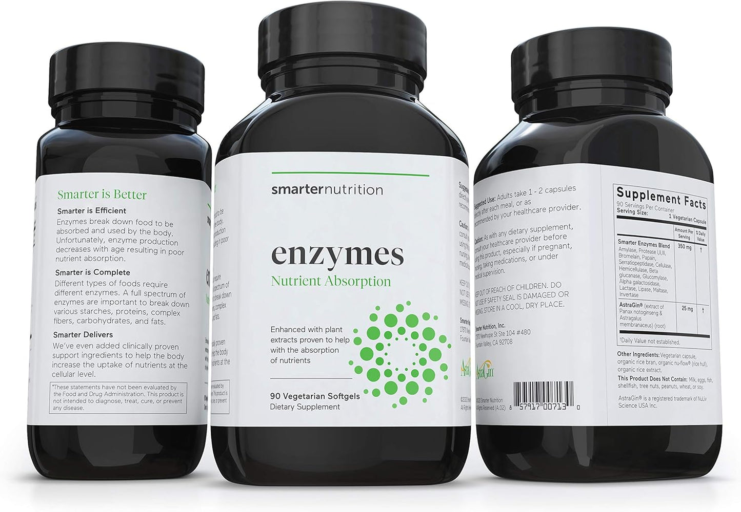Smarter Nutrition Digestive Enzymes - Gut Health Support with 16 Enzymes for Nutrient Absorption - 270 Count (Pack of 3) - BoostGo Australia