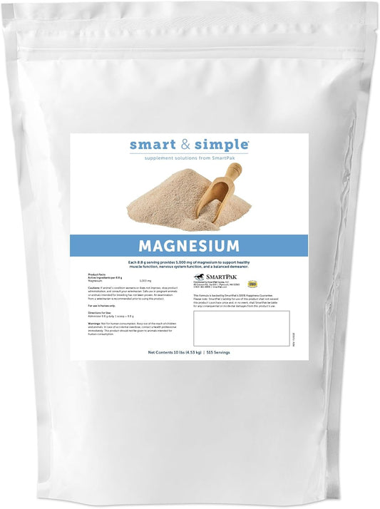 SmartPak Magnesium Horse Supplement for Metabolism and Muscle Function - 3 lb Pack