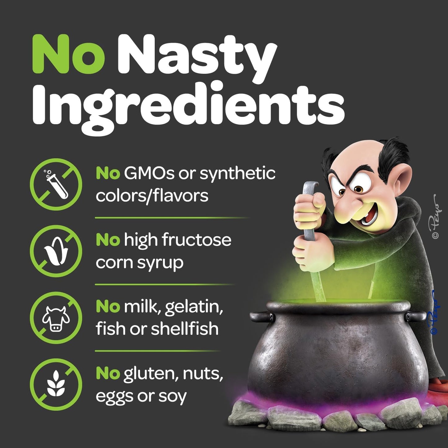 Smurfs Kids Multivitamin Gummies with Real Fruit | Doctor Developed | 15 Essential Vitamins & Minerals | Non-GMO, No Artificial Flavors | 60 Gummies