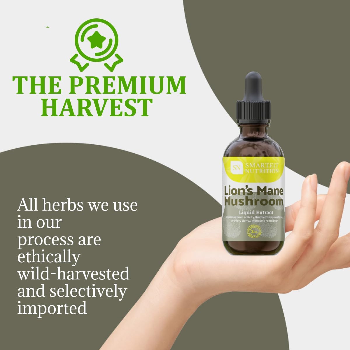 SN SmartFit Nutrition Mullein Leaf Extract Drops - Lung Cleanse & Respiratory Support Supplement - 2 oz Bottle