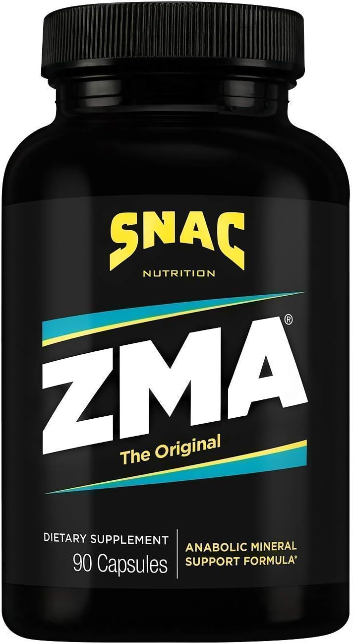 SNAC ZMA Supplement for Muscle Recovery, Immune Support & Restorative Sleep - Zinc, Magnesium & Vitamin B6 - 90 Veggie Capsules - BoostGo Australia