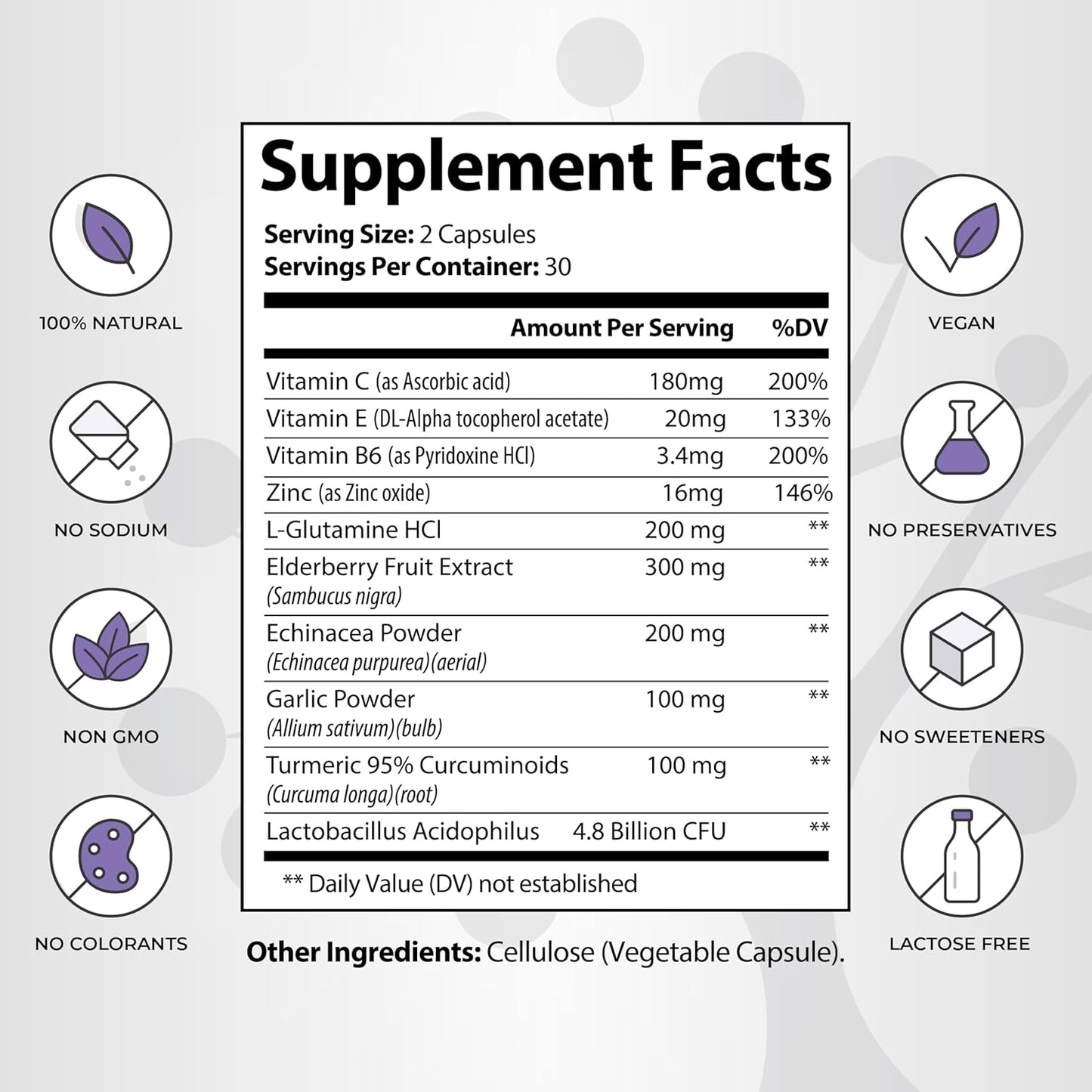 Socotra Health ResetImmune - Boost Your Immune System with Elderberry, Echinacea, Vitamin C, and Probiotics - 60 Vegan Capsules