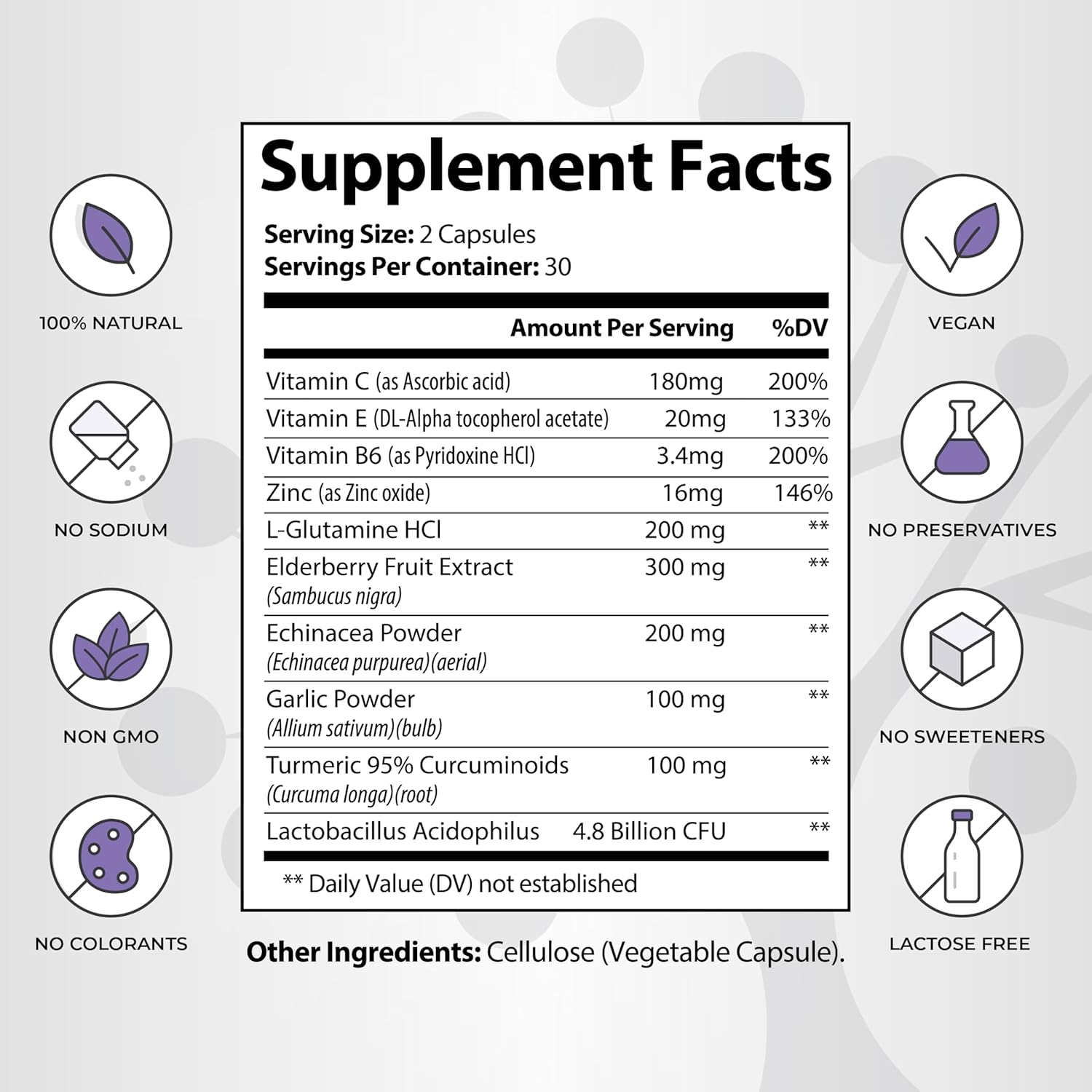 Socotra Health ResetImmune - Boost Your Immune System with Elderberry, Echinacea, Vitamin C, and Probiotics - 60 Vegan Capsules