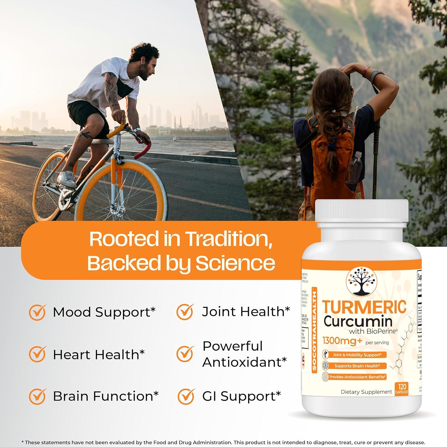 Socotra Health Turmeric Supplement - 95% Standardized Curcuminoids with Black Pepper Extract - Mobility, Joint Support, Antioxidant - 120 Vegan Capsules