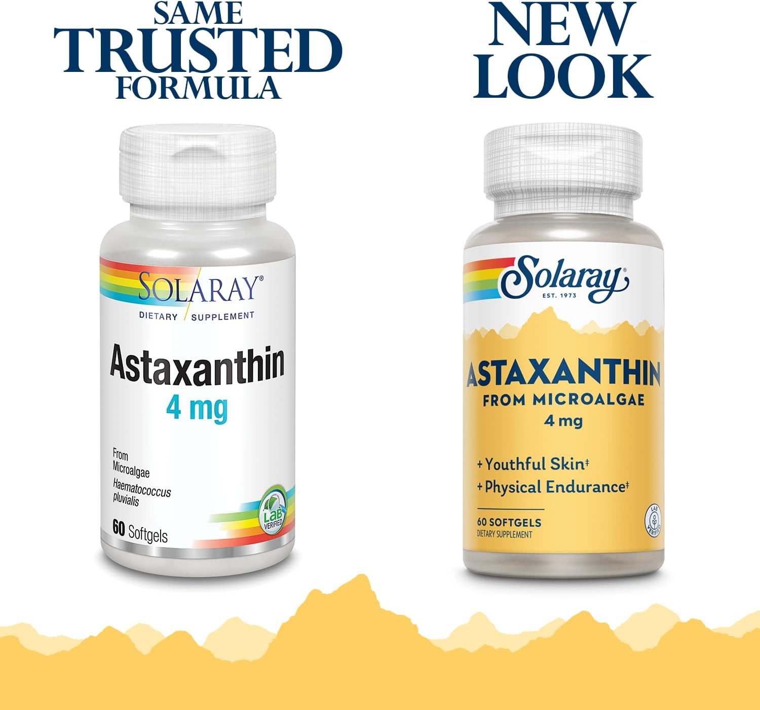 Solaray Astaxanthin 4 mg Softgels | Antioxidant Supplement for Eye, Skin, Heart, and Joints | 60 Count