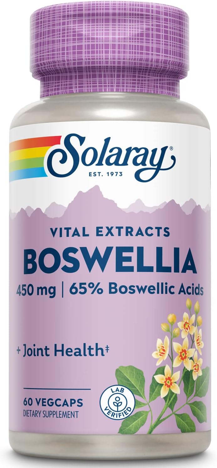 Solaray Boswellia Resin Extract Capsules 450mg | 60 Count - Guaranteed Potency
