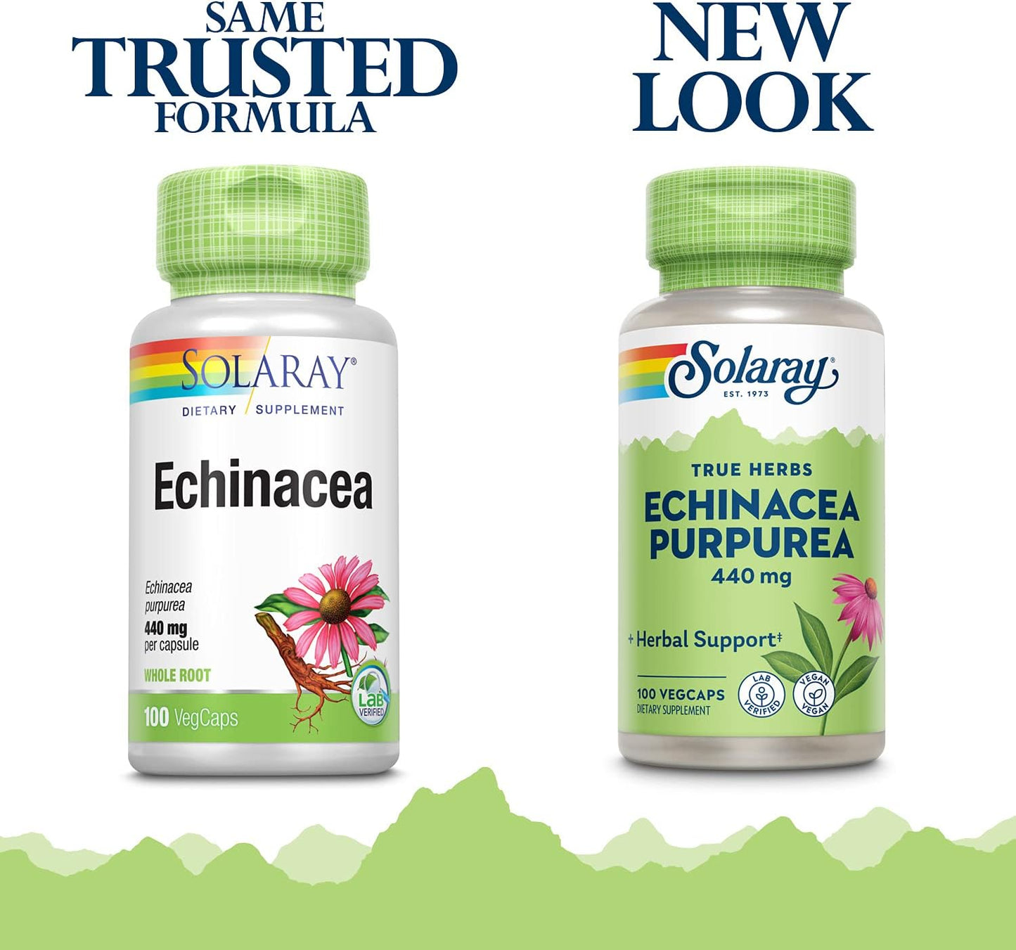 Solaray Echinacea Purpurea Root 440 mg Capsules for Immune & Respiratory Health - 100 Vegetarian Capsules