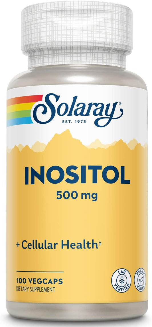 Solaray Inositol Capsules - 500 mg, 100 Count - Natural Mood and Hormone Support Supplement