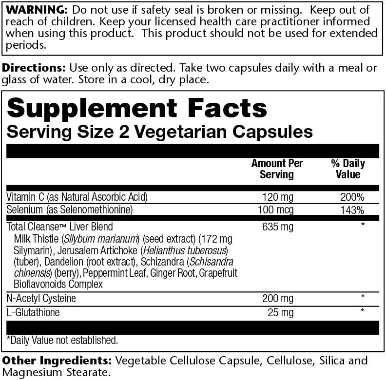 SOLARAY Liver Cleanse Supplement - 60 Capsules for Total Cleansing