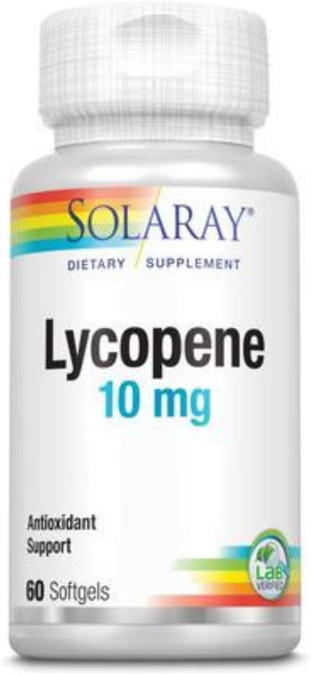 Solaray Lycopene Softgels - 10mg, 60 Count Bottle
