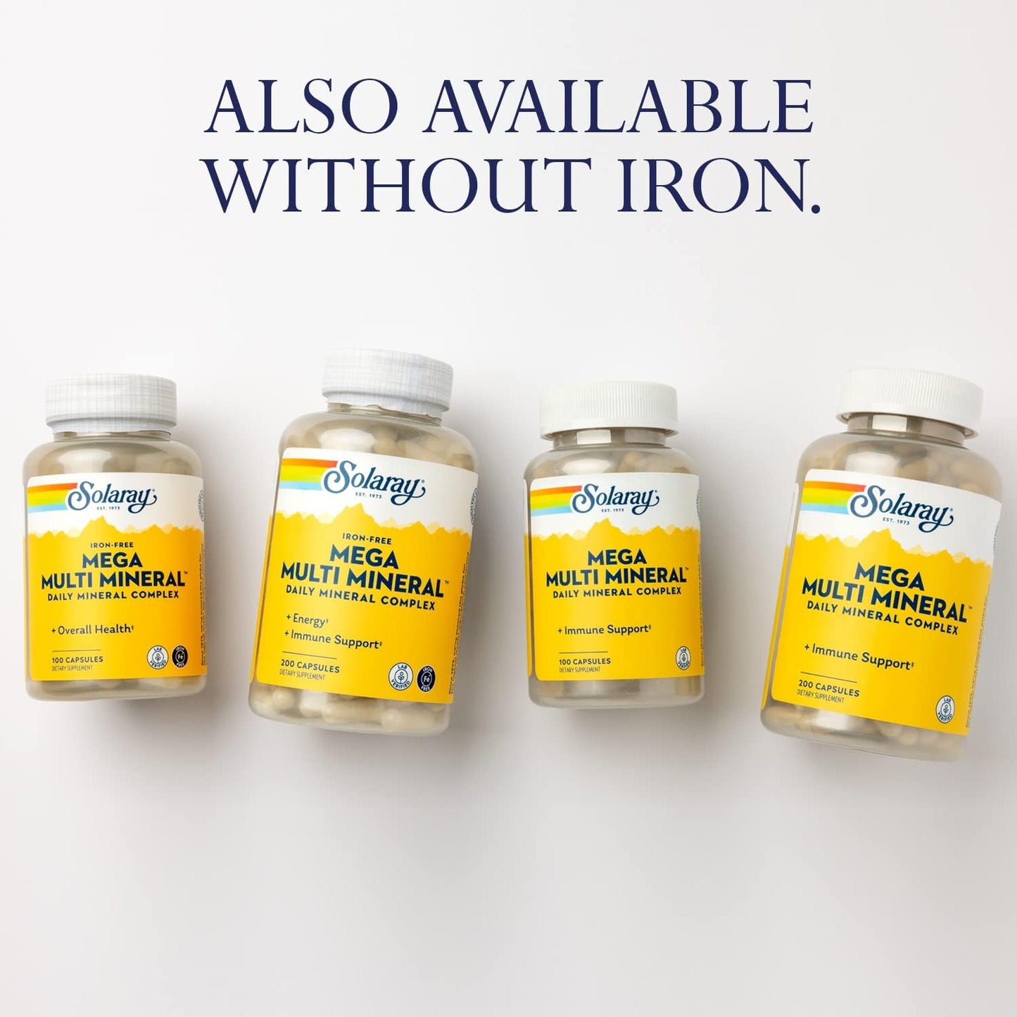 Solaray Mega Multi Mineral Supplement - 100 Capsules (25 Servings)