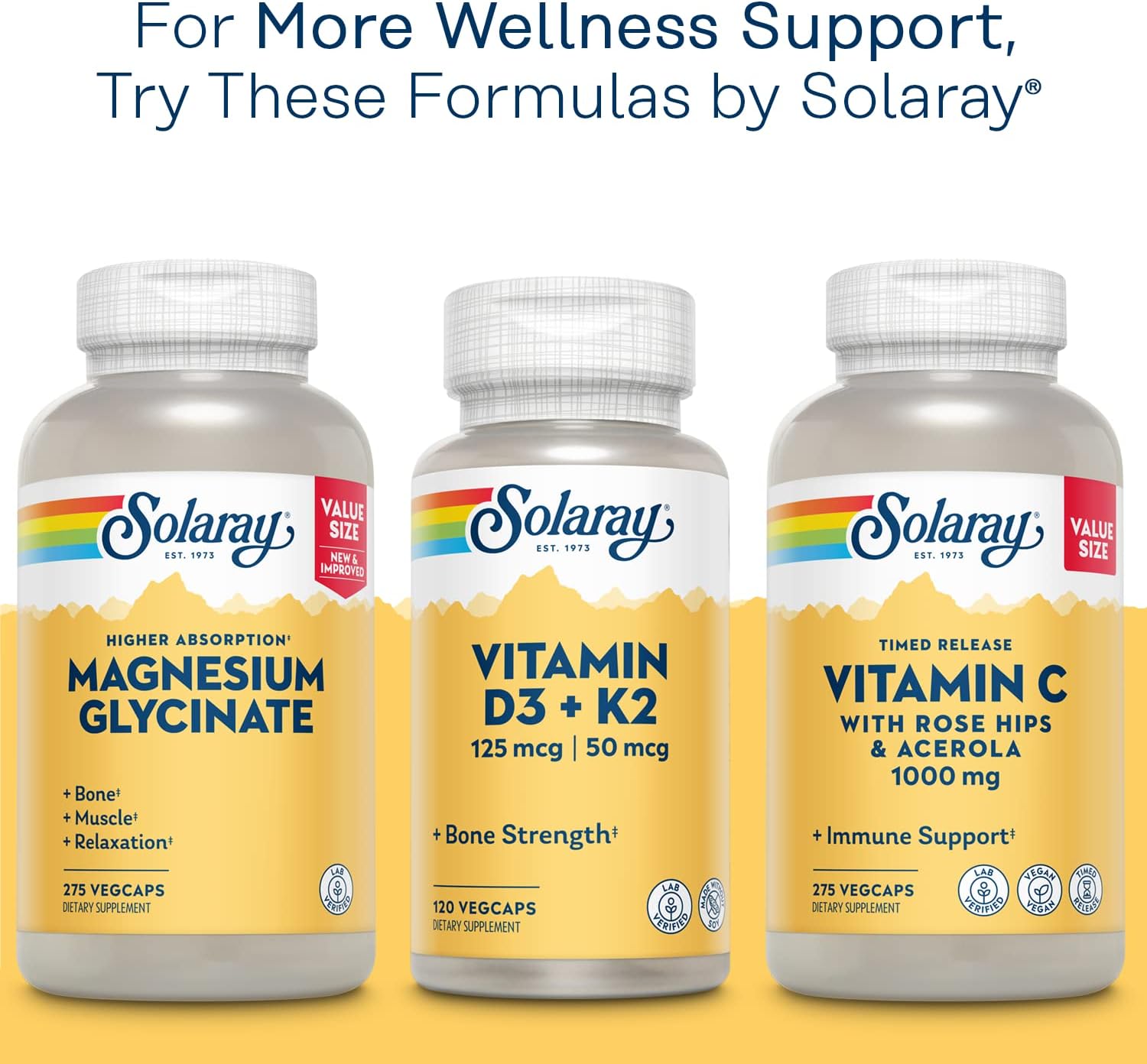 Solaray Mega Vitamin B-Stress with Timed-Release Vitamin B Complex and 1000mg Vitamin C - Energy & Immune Support - 120 VegCaps