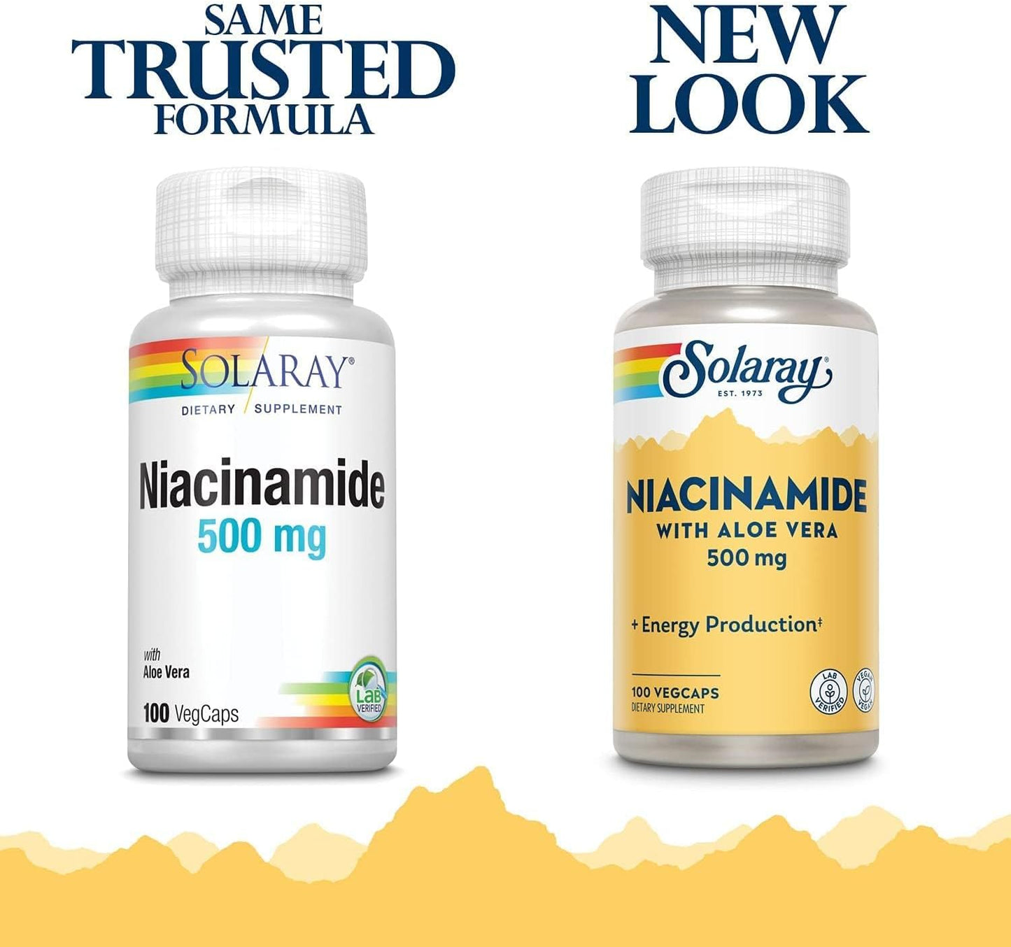Solaray Niacinamide 500mg - 100 Vegetarian Capsules for Skin Health & Energy Boost