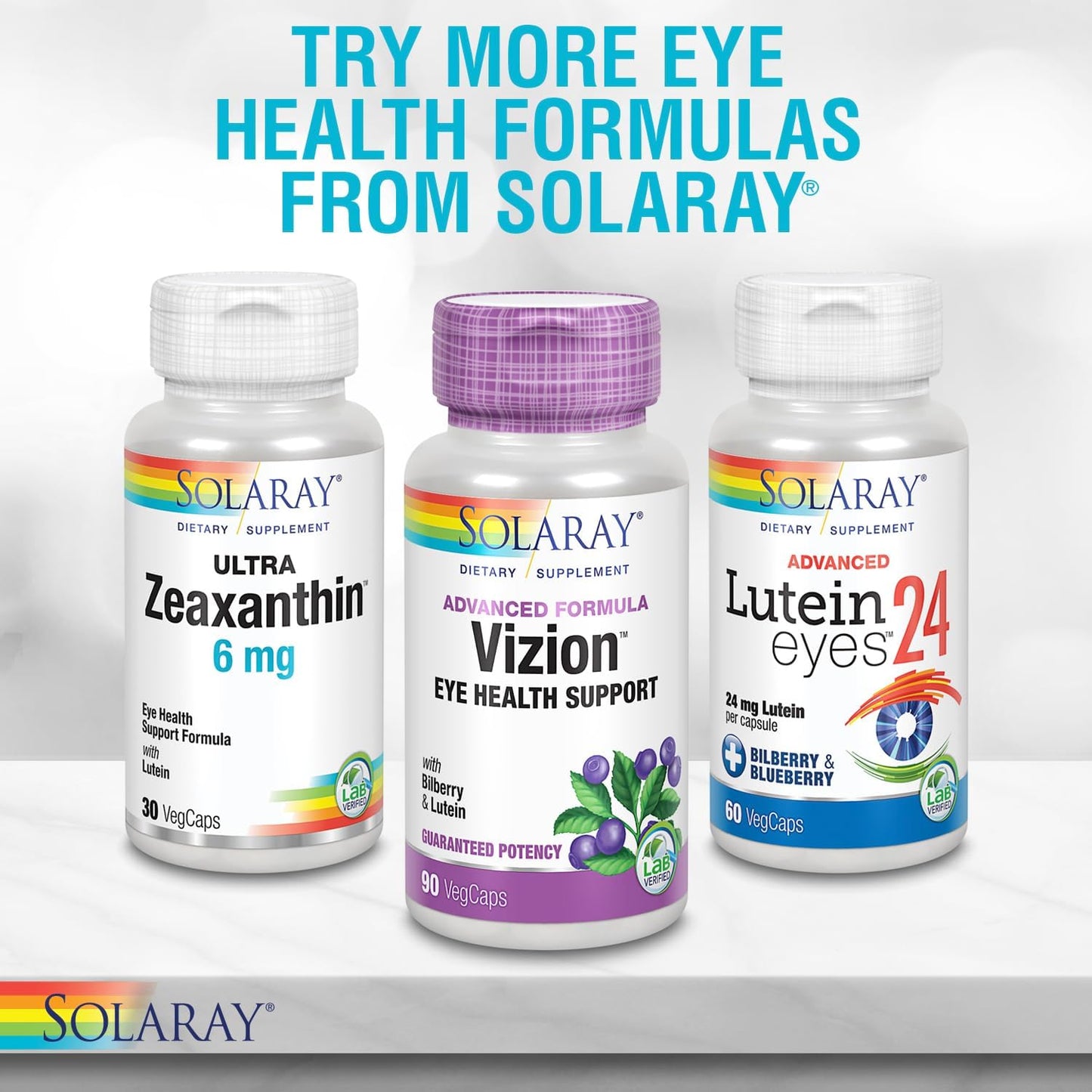Solaray One Daily Bilberry and Lutein Supplement - 30 Count, 160 mg Capsules