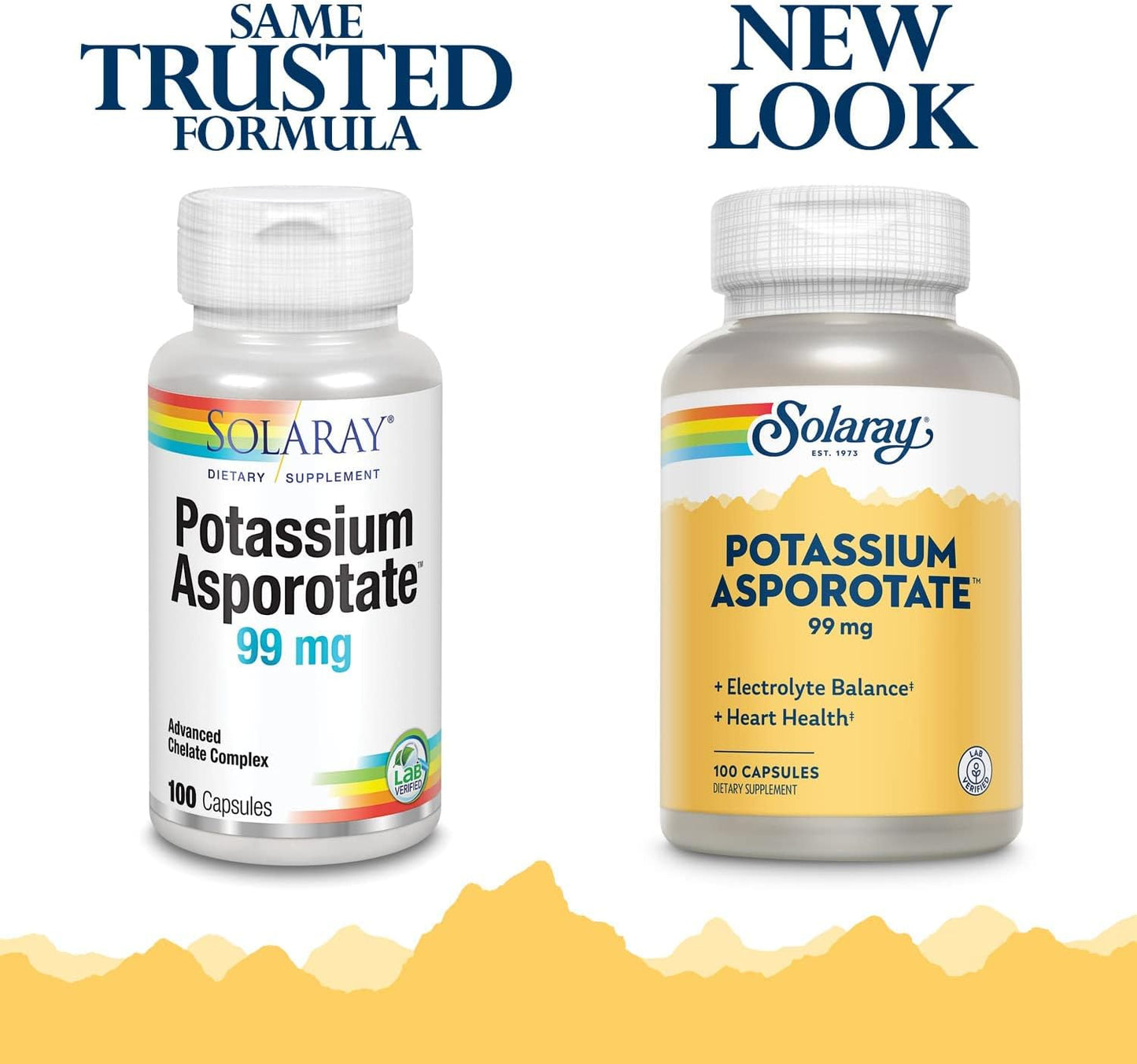 Solaray Potassium Asporotate Chelated Capsules - 100 Servings, Electrolyte Balance & Heart Health Support