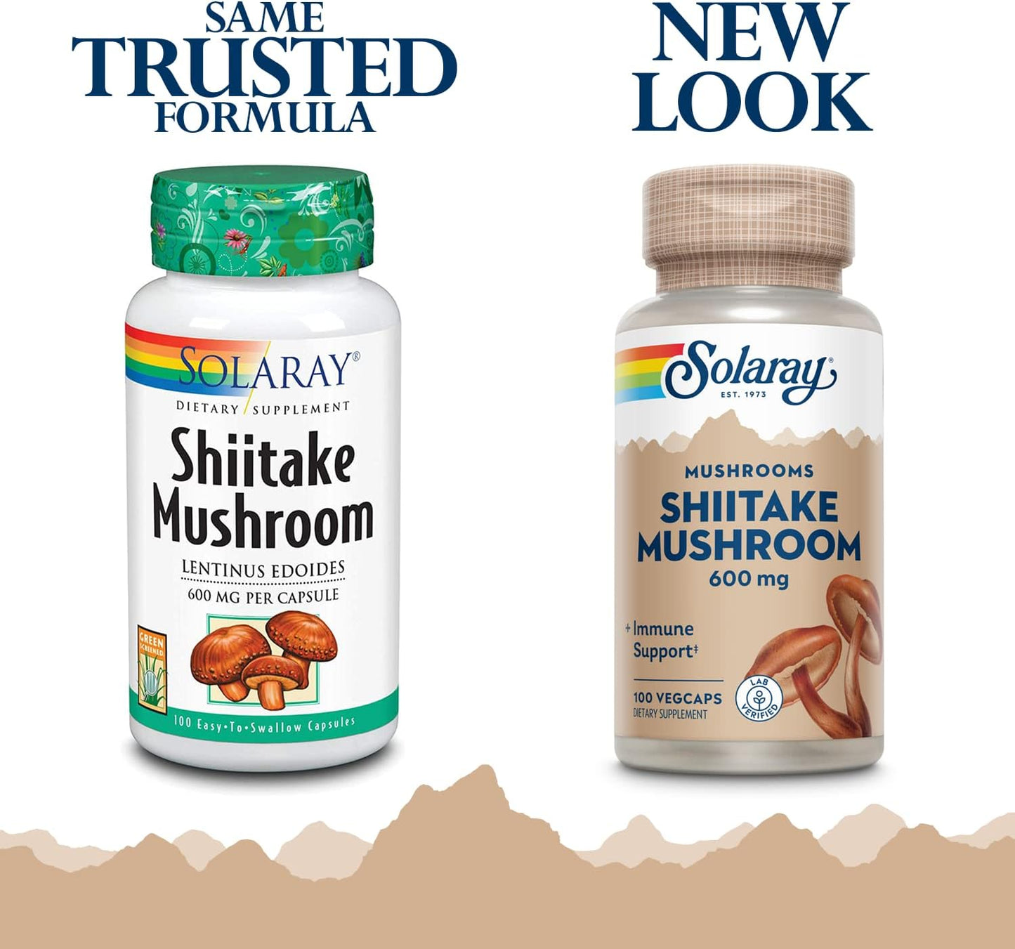 Solaray Shiitake Mushroom Capsules - 600 mg, 100ct - Immune Support Supplement