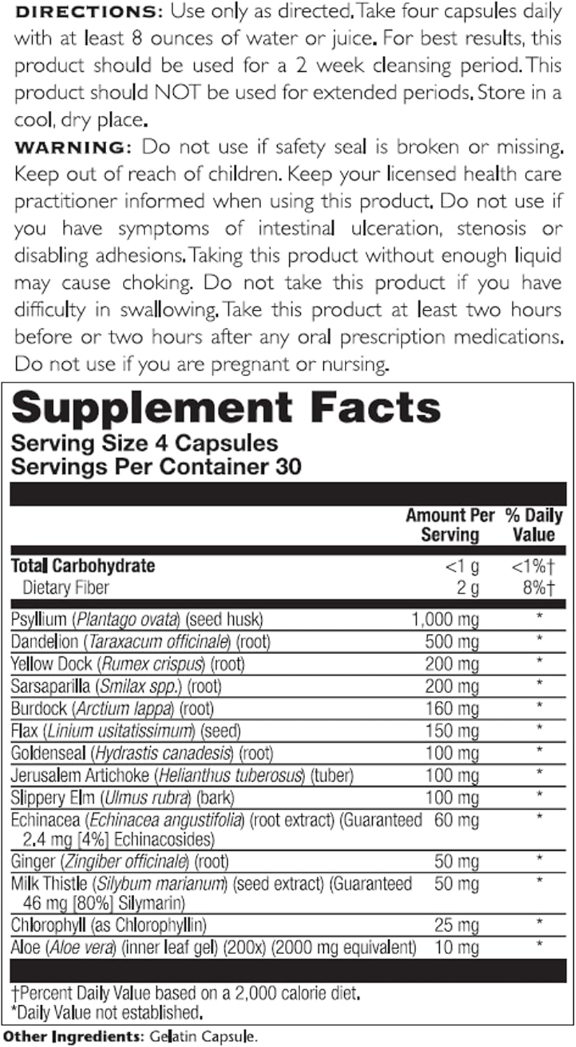 Solaray Total Cleanse Multisystem+ Capsules - 120 Count Carton