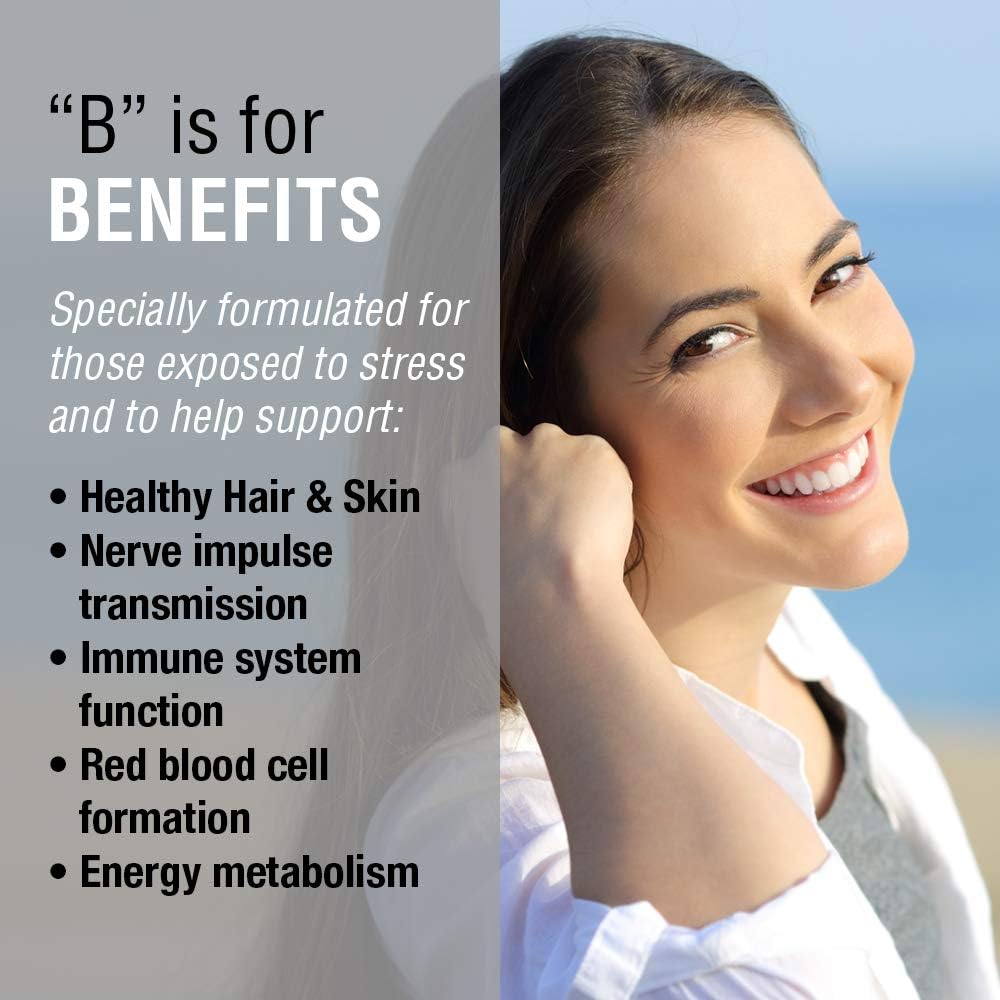 Solaray Vitamin B-Complex 250mg Chewables for Hair, Skin, Immune System & Metabolism | Natural Orange Flavor | Lab Verified - 50 Count