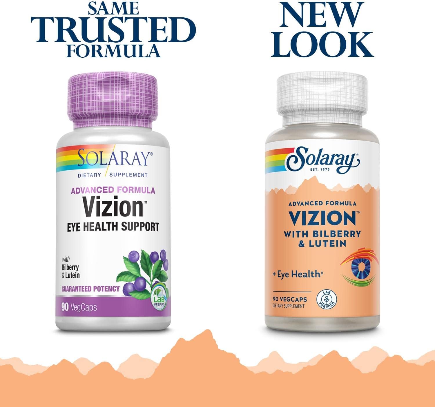 Solaray Vizion 42mg Vegetarian Capsules - 90 Count Bottle