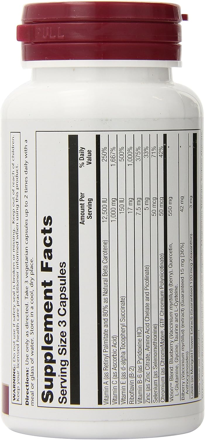 Solaray Vizion 42mg Vegetarian Capsules - 90 Count Bottle